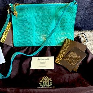 Roberto Cavalli Envelope handbag. Perfect condition. Includes dust cover & tags